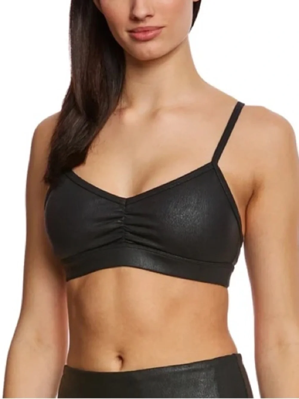 ALO Yoga Sunny Strappy Black Sports Bra Size Medium